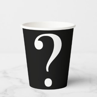 Frage Mark Mystery Dare Schwarz-weiß Pappbecher