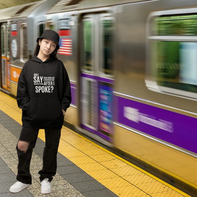Frage- und Antwortzeit nach dem Sprechen Hoodie (Von Creator hochgeladen)