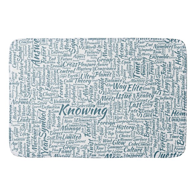 Frageanhang Nuage Motss TextMotif-Meldung Badematte (Vorderseite)