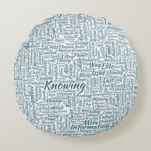 Frageanhang Nuage Motss TextMotif-Meldung Rundes Kissen