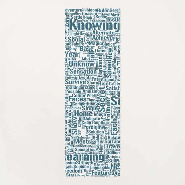 Frageanhang Nuage Motss TextMotif-Meldung Yogamatte (Vorderseite)