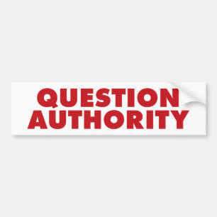 Fragen-Berechtigung - Rot Autoaufkleber