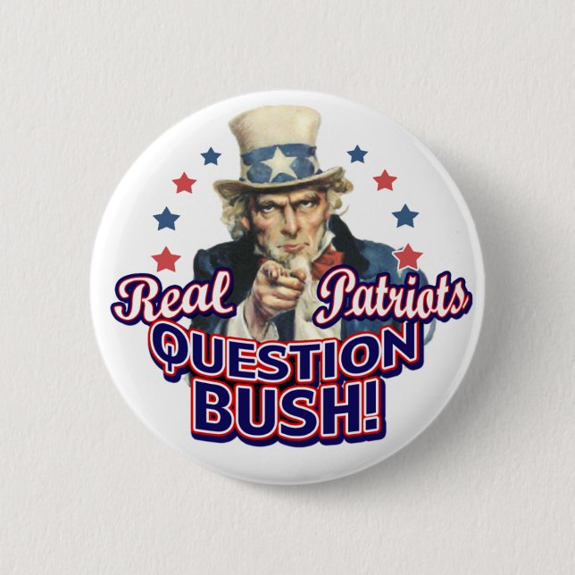 Fragen-Bush-Knopf Button (Vorderseite)