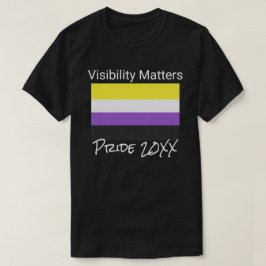 Fragen der Sichtbarkeit, nicht binäre Flagge, Stad T-Shirt