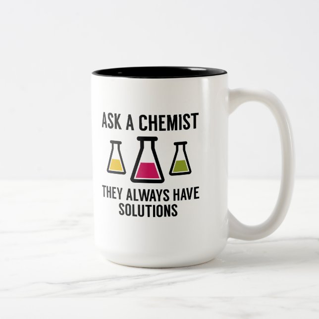 Fragen Sie einen Chemiker Zweifarbige Tasse (Rechts)