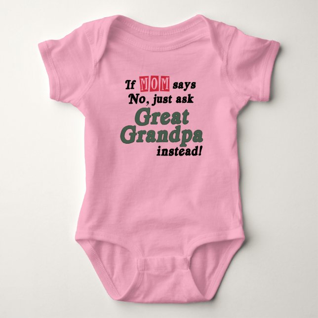 Fragen Sie einfach großen Großvater Baby Strampler (Vorderseite)
