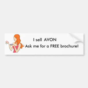 Fragen Sie mich für eine FREIE Broschüre! Autoaufkleber