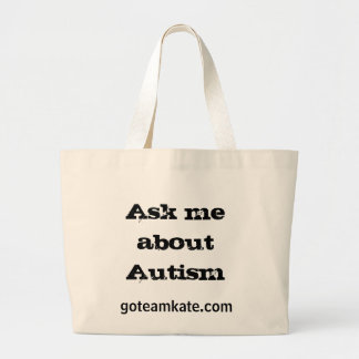 Fragen Sie mich über Autismus-Taschen-Tasche Jumbo Stoffbeutel