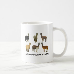 Fragen Sie mich über meine Alpakas Kaffeetasse