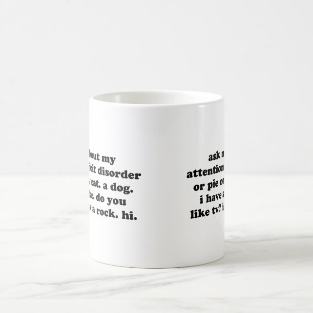 Fragen Sie mich über meine Kaffeetasse (Mittel)