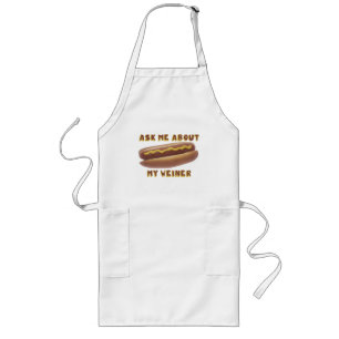 FRAGEN Sie MICH ÜBER MEINE WEINER Grillen-Schürz Lange Schürze