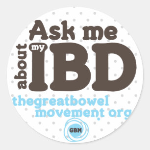Fragen Sie mich über meinen IBD Aufkleber - Punkt