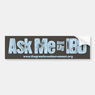 Fragen Sie mich über meinen IBD Autoaufkleber