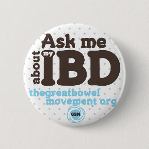 Fragen Sie mich über meinen IBD Knopf - Punkte Button