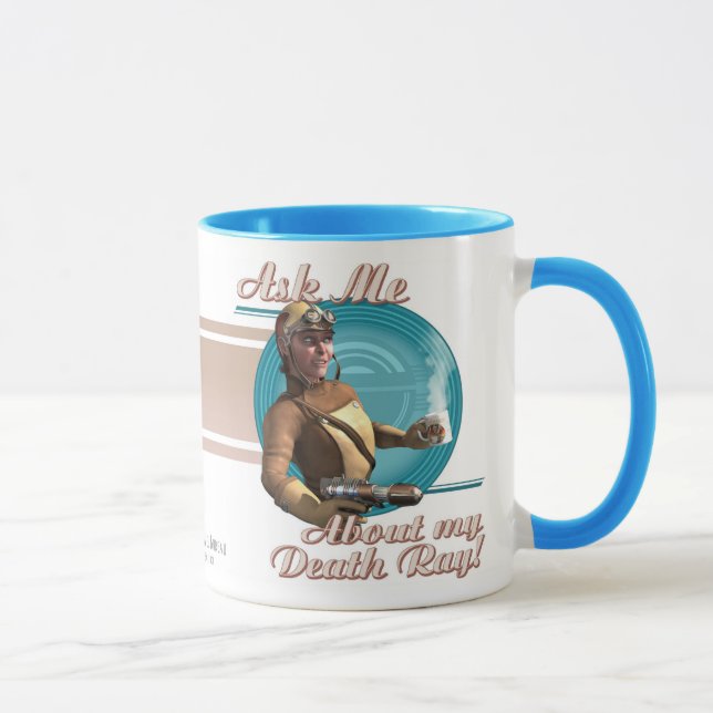Fragen Sie mich über meinen Todesstrahl! Tasse (Rechts)