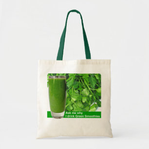 Fragen Sie mir why_drink grüne Smoothies Tragetasche