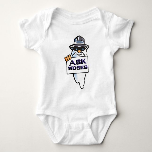 Fragen Sie Moses Baby Strampler (Vorderseite)