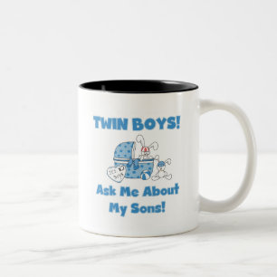 Fragen Sie über meine Doppelsohn-T-Shirts und Zweifarbige Tasse