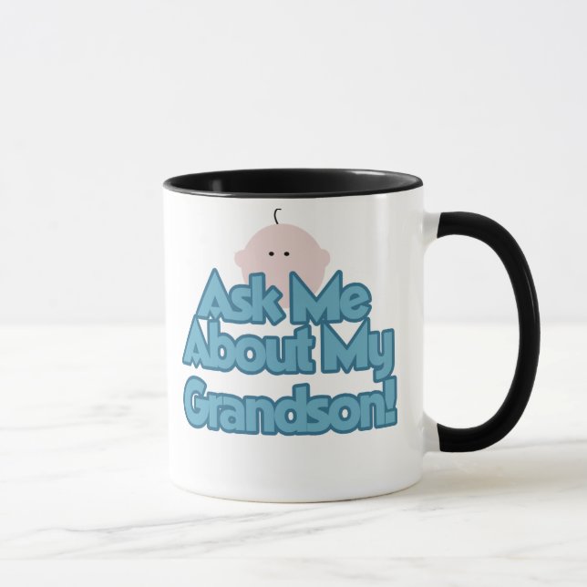 Fragen Sie über meinen Enkel Tasse (Rechts)