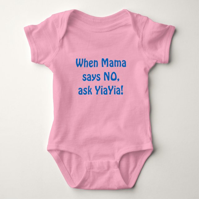 Fragen Sie YiaYia! Baby Strampler (Vorderseite)