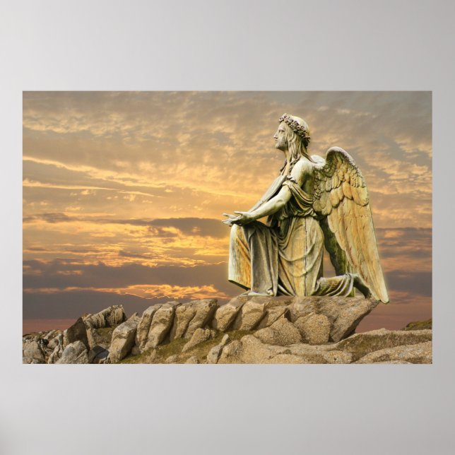 fragend Engelposter Poster (Vorne)