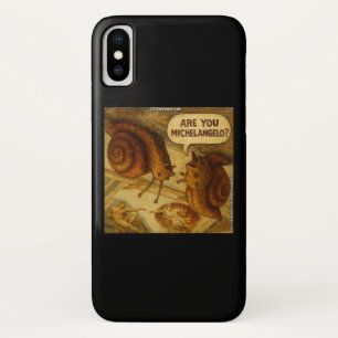 Fragende Schnecke & Michelangelo-Parodie-Cartoon Case-Mate iPhone Hülle