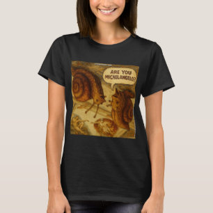 Fragende Schnecke & Michelangelo Parodie Cartoon T-Shirt