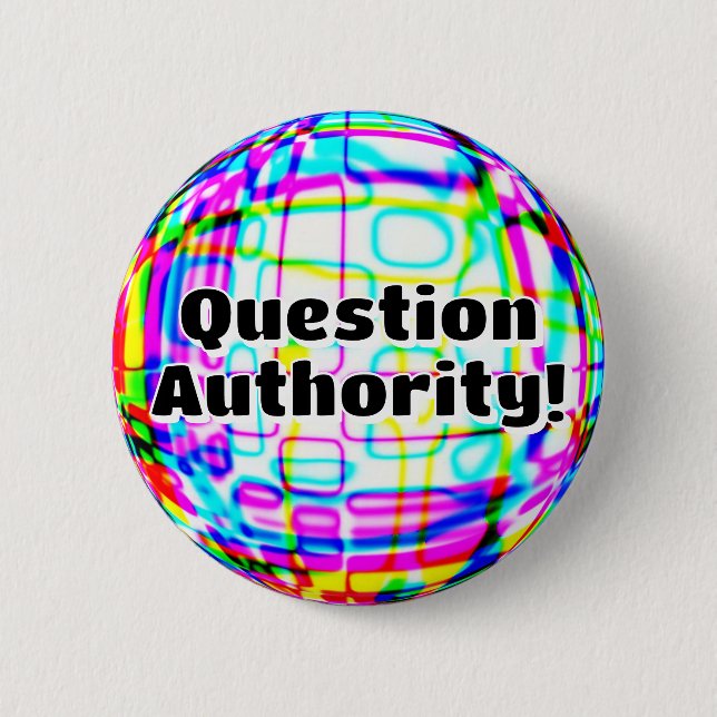 Fragestellerin! (Sie können die Wörter ändern) Button (Vorderseite)