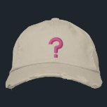 ? Fragezeichen auf einem Hut bestickt<br><div class="desc">? - Fragezeichen. Ein Fragezeichen anstelle einer Glühbirne,  um Verwirrung anstelle einer großartigen Idee zu symbolisieren!</div>