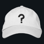 ? Fragezeichen auf einem Hut bestickt<br><div class="desc">? - Fragezeichen. Ein Fragezeichen anstelle einer Glühbirne,  um Verwirrung anstelle einer großartigen Idee zu symbolisieren!</div>