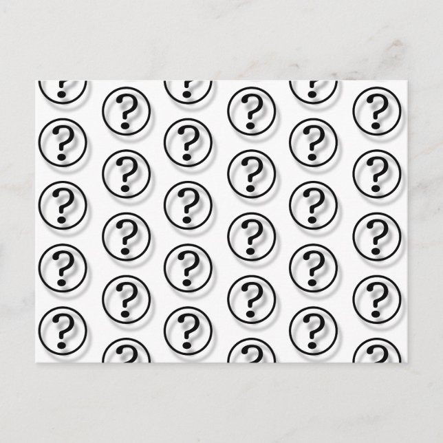 Fragezeichen Postkarte (Vorderseite)
