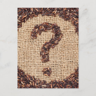 Fragezeichen Postkarte