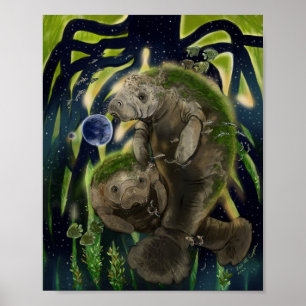 Fragile Balance Manatees Poster