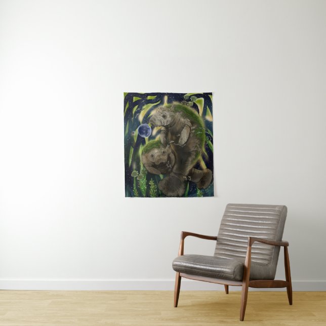 Fragile Balance ManateeTapestry Wandteppich (Beispiel)