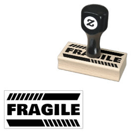 Fragile Briefmarke aus Edelkautschuk Gummistempel