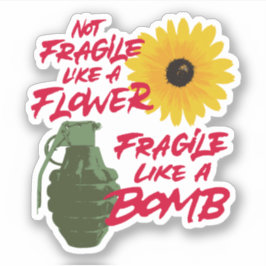 Fragile comme une bombe Sticker | Décalage d'ordin
