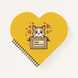 Fragile: Contains love. Cuaderno de espiral Notizbuch