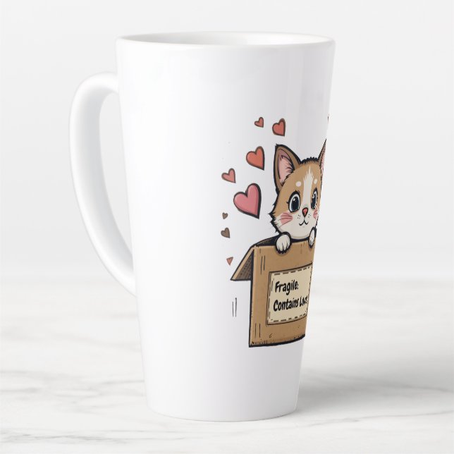 Fragile: Contains Love Milchtasse (Linke Ecke)