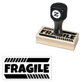 Fragile, fette Briefmarke aus Edelkautschuk Gummistempel