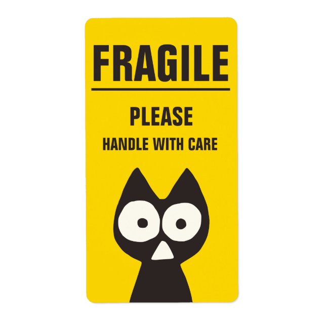 FRAGILE Gelbe Dreieckskatze (Vorne)