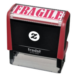Fragile Geschäftsstelle Gerahmtes einfaches Wort Permastempel