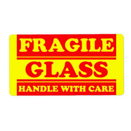 Fragile-Glass-Versandmarke