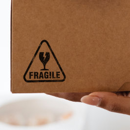 Fragile Grunge, Verpackung Gummistempel