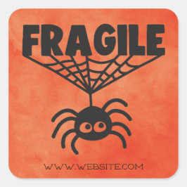 Fragile Halloween-Verpackung Quadratischer Aufkleber