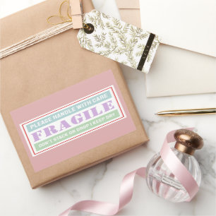 Fragile Handhabung mit sorgfältiger Verpackung far Rechteckiger Aufkleber