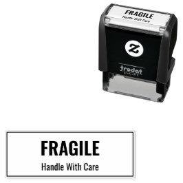 Fragile Handhabung mit Vorlage für den Geschäftsvo Permastempel