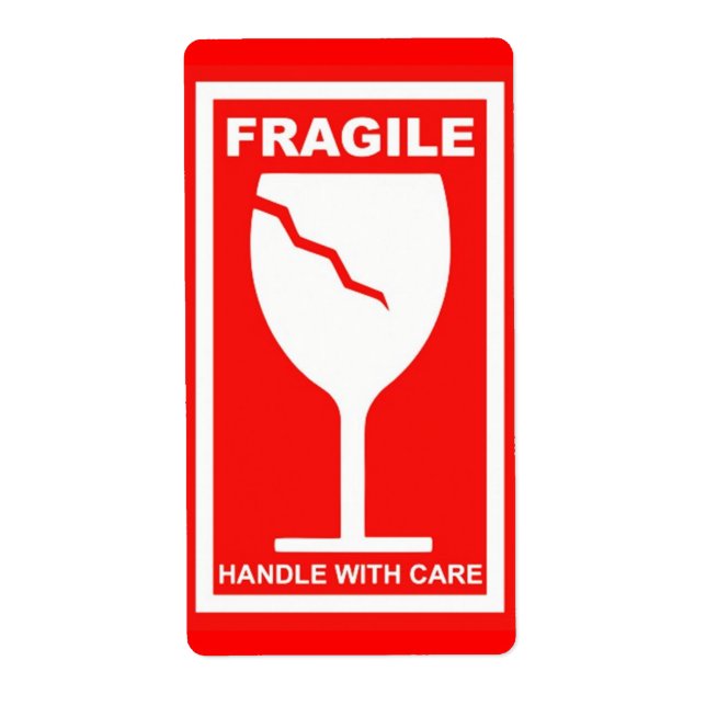 Fragile Handhabung mit Vorsicht (Vorne)