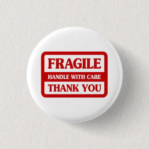 Fragile Handhabung mit Vorsicht Button