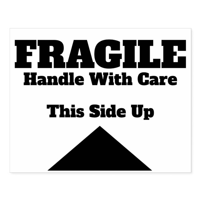 Fragile Handhabung mit Vorsicht dieser Seite nach  Gummistempel (Prägung)