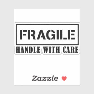 Fragile Handhabung mit Vorsicht - Fragile Aufklebe Aufkleber